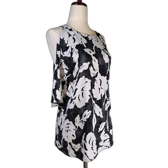 International Concepts Floral Cold Shoulder Blouse Size XL - Picture 1 of 8